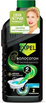 Обзор товара средство для прочистки труб Expel Волосогон 500л гель ...