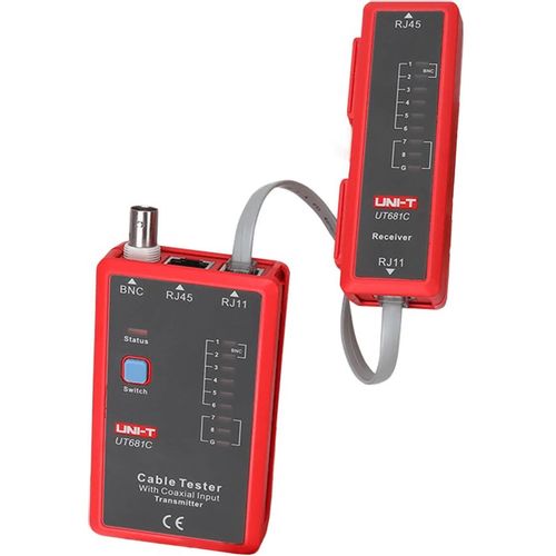 Кабельный тестер UNI-T UT681C красный, черный