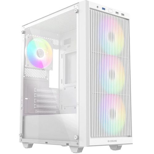 Корпус mATX ID-COOLING Ware 300, Midi-Tower, без БП, белый [ware 300 argb wh]