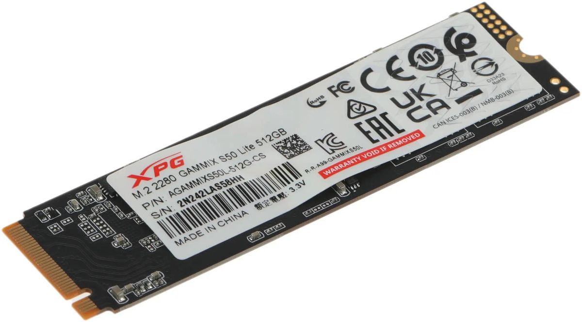 SSD накопитель A-Data XPG Gammix S50 Lite AGAMMIXS50L-512G-CS