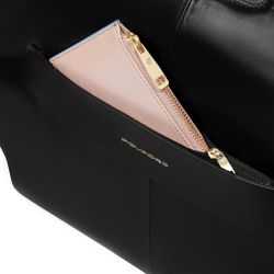 Деловая сумка Piquadro Blue Square, кожа натуральная, черный
