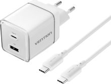 Изображение товара Сетевое зарядное устройство VENTION TZ-FCGW0-EU, USB-A, USB-C, USB-C, 70Вт, 5A, белый Изображение товара Сетевое зарядное устройство VENTION TZ-FCGW0-EU, USB-A, USB-C, USB-C, 70Вт, 5A, белый