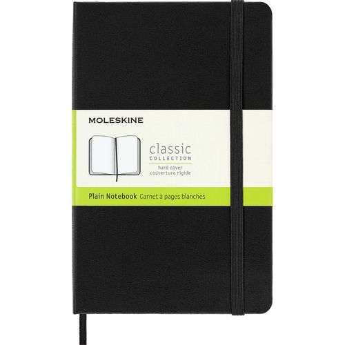 Блокнот Moleskine Classic, 208стр, без разлиновки, твердая обложка, черный [qp052]