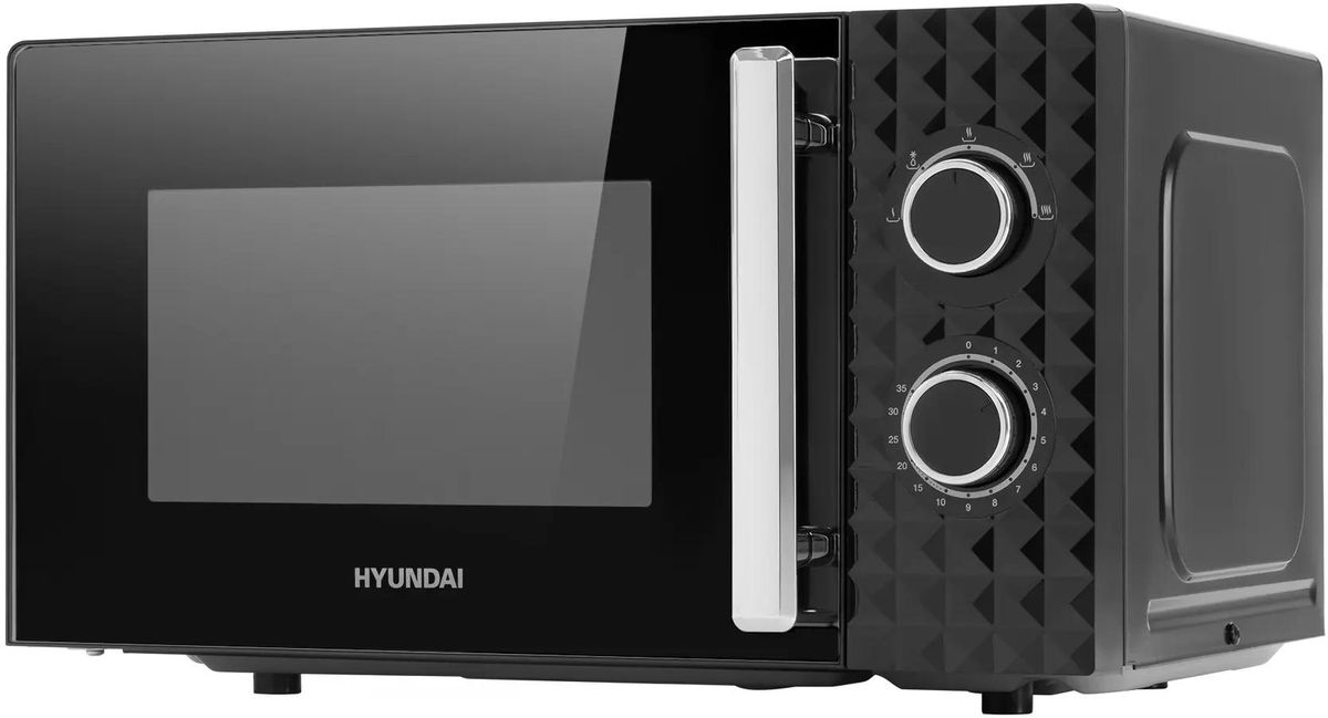 Микроволновая печь Hyundai HYM-M2095 черный, 20 л, 700 Вт, переключатели - поворотный механизм