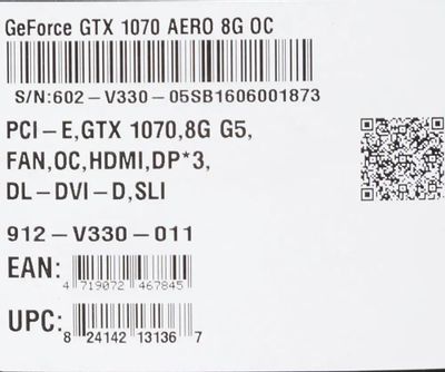 Gtx 1070 aero 8g oc discount