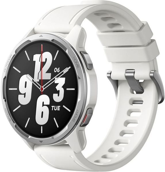 Смарт-часы Xiaomi Watch S1 Active GL,  46мм,  1.43",  белый / белый [bhr5381gl]