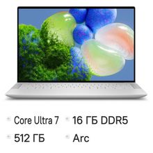 Изображение товара Ноутбук Dell XPS 14 9440, 14.5", 2024, WVA, Intel Core Ultra 7 155H 1.4ГГц, 16-ядерный, 16ГБ LPDDR5x, 512ГБ SSD,  Intel Arc, Windows 11 Pro,  серебристый [9440-7652]