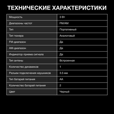Радиоприемник Hyundai H-PSR110, черный – купить в Ситилинк | 1098974