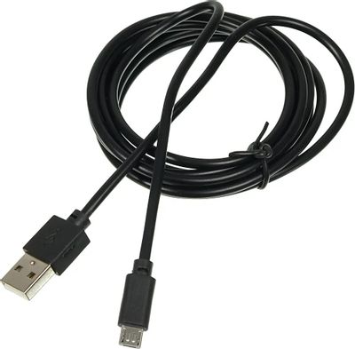 Кабель Digma micro USB (m) -  USB (m),  2м,  2A,  черный [microusb-2m-blk]