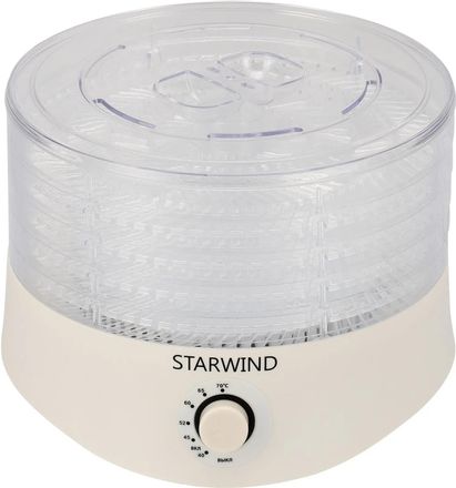 Сушилка для овощей и фруктов StarWind SFD5030, белый, 5 поддонов