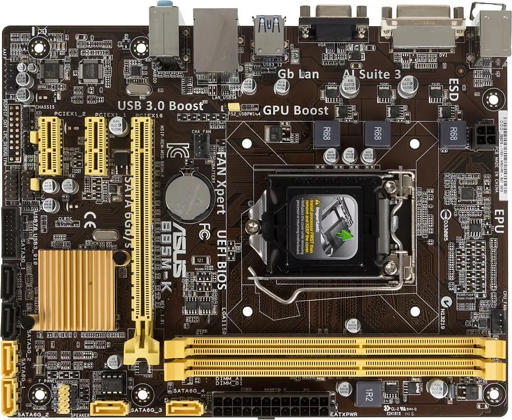 ASUS B85M K LGA 1150 Intel B85 mATX Ret 997708
