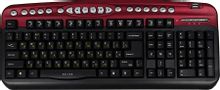 Клавиатура Oklick 330M, PS/2+USB, черный + красный – купить в Ситилинк ...
