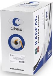 Кабель информационный CABEUS UTP-4P-Cat.6-SOLID-LSZH, кат.6, 305м, оранжевый