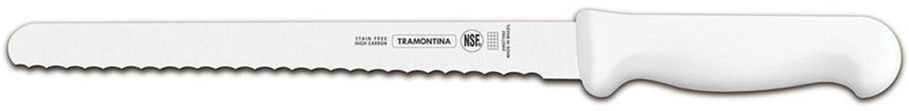 Нож TRAMONTINA Professional Master 24627/088, универсальный, для хлеба, 205мм, заточка серрейтор, стальной, белый