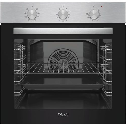 Духовой шкаф электрический Ardo BO18X2, 79л, дверца с 3 стеклами, серебристый/черный