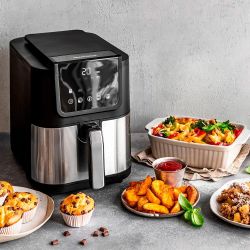 Фритюрница ROMMELSBACHER FRH 1500, нержавеющая сталь/черный