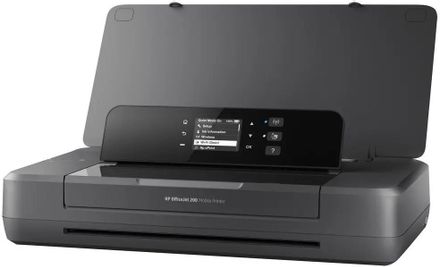Принтер струйный HP OfficeJet 200 цветная печать, A4, черный [cz993a]