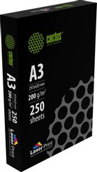Бумага Cactus LaserPrint CS-LPA3200250, A3, для лазерной печати, 250л, 200г/м2, белый