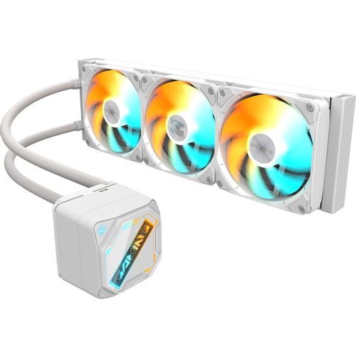 Система водяного охлаждения Gigabyte Gaming 360 ICE, 4-pin, ARGB, 120мм, белый, retail [gp-gigabyte gme 360i]