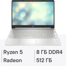 Изображение товара Ноутбук HP 15s-eq2704nw 15.6 IPS AMD Ryzen 5 8ГБ 512ГБ SSD Без ОС