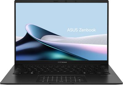Ноутбук ASUS Zenbook 14 OLED UM3406HA-QD015W 90NB1271-M003F0, 14", 2024, OLED, AMD Ryzen 7 8840HS 3.3ГГц, 8-ядерный, 16ГБ LPDDR5x, 1ТБ SSD,  AMD Radeon, Windows 11 Home, черный