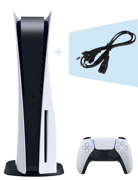 Игровая консоль PlayStation 5 +Кабель питания (евровилка), CFI-1100A, 825ГБ