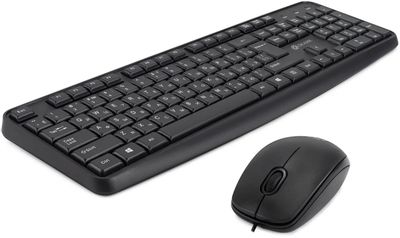 Комплект (клавиатура+мышь) Oklick S603, USB, проводной, черный – купить ...