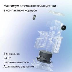 Умная колонка ЯНДЕКС Станция Миди 24Вт, с Алисой, черный