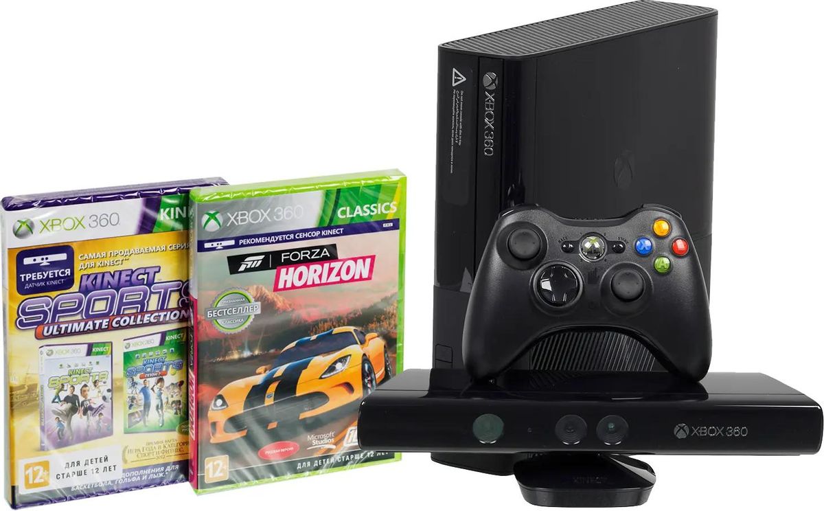 Игровая консоль Microsoft Xbox 360 E +2 игры: Forza Horizon, Sport Ultimate  L9V-00049, 4ГБ – купить в Ситилинк | 989444