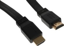 Изображение товара Кабель HDMI 1.4 плоский 1.5м BURO BU-HDMI-FLAT-v1.4 черный