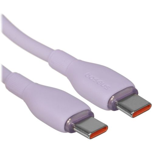 Кабель BASEUS P10355702511-00, USB Type-C (m) — USB Type-C (m), 1.2м, 5A, фиолетовый