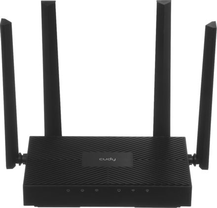 Wi-Fi роутер CUDY WR3000E,  Wi-Fi 6,  AX3000,  2.4/5ГГц, 4 LAN,  черный