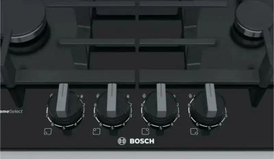 Газовая варочная панель Bosch PPP6A6B90, 4 конфорки, закаленное стекло ...