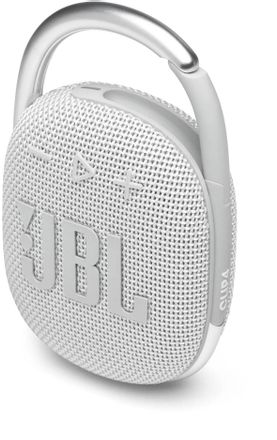Колонка портативная JBL Clip 4, 5Вт, белый [jblclip4wht]