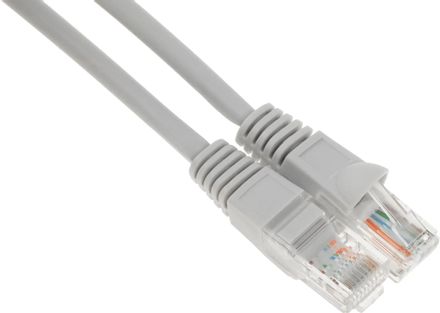 Патч-корд Buro UTP-5E-10M-G-LSZH UTP, кат.5E, 10м, 4 пары, многожильный,  серый