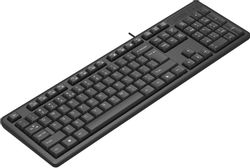 Клавиатура A4TECH KR-3, проводная, мембранная, черный
