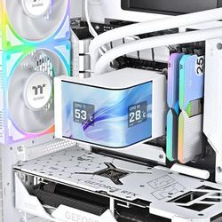 Система водяного охлаждения Thermaltake MAGCurve 360 Ultra Snow, LCD, 4-pin, ARGB, белый