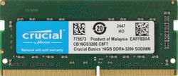 Изображение товара Оперативная память Crucial CB16GS3200 DDR4 - 1x 16ГБ 3200МГц, для ноутбуков (SO-DIMM), Ret Изображение товара Оперативная память Crucial CB16GS3200 DDR4 - 1x 16ГБ 3200МГц, для ноутбуков (SO-DIMM), Ret