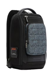 Рюкзак слинг Piquadro Oberon CA7277W150/BLUS темно-синий нейлон