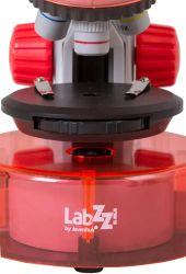 Микроскоп LEVENHUK LabZZ M101, световой/оптический/биологический, 40-640x, на 3 объектива, апельсиновый