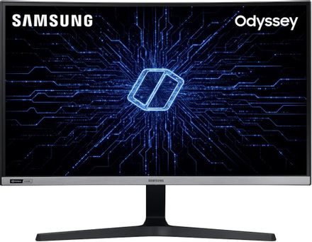 27" Монитор Samsung C27RG50FQI,  1920x1080,  VA,  240Гц,  2хHDMI,  1хDP,  изогнутый, темно-серый [lc27rg50fqixci]