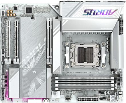 Материнская плата Gigabyte X870E AORUS ELITE WIFI7 ICE, Socket AM5, AMD X870E, ATX, Ret