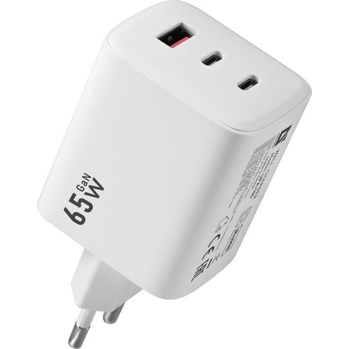 Сетевое зарядное устройство Defender UPA-105, USB-A, 2xUSB-C, 65Вт, 3.25A, белый [83265]