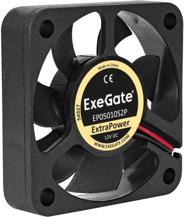Вентилятор EXEGATE EX283366RUS 50мм, 2-pin, 6500об/мин, 36 дБ, черный, OEM