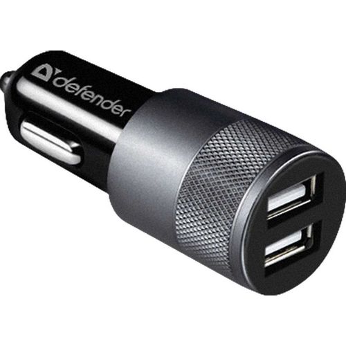 Автомобильное зарядное устройство Defender UCA-21 2USB, 2xUSB-A, 10.5Вт, 1.1A, черный [83821]