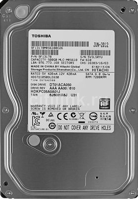 Жесткий диск Toshiba DT01ACA050,  500ГБ,  HDD,  SATA III,  3.5"