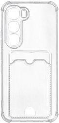 Чехол (клип-кейс) ZIBELINO Silicone Card Holder, для Infinix Hot 60 Pro, прозрачный