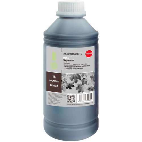 Чернила Cactus CS-I-PFI320BK-1L PFI-320/120, для Canon, 1000мл, черный