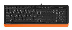 Комплект (клавиатура+мышь) A4TECH Fstyler F1010, черный и оранжевый