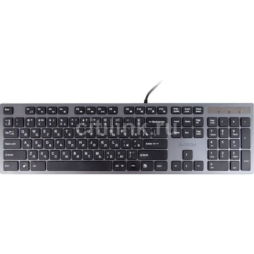 Клавиатура A4TECH KV-300H, проводная, USB, ножничная, серый/черный